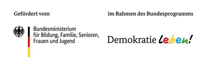 Logos - Bundesministerium für Bildung Familie, Senioren, Frauen und Jugend / Programm Demokratie leben!