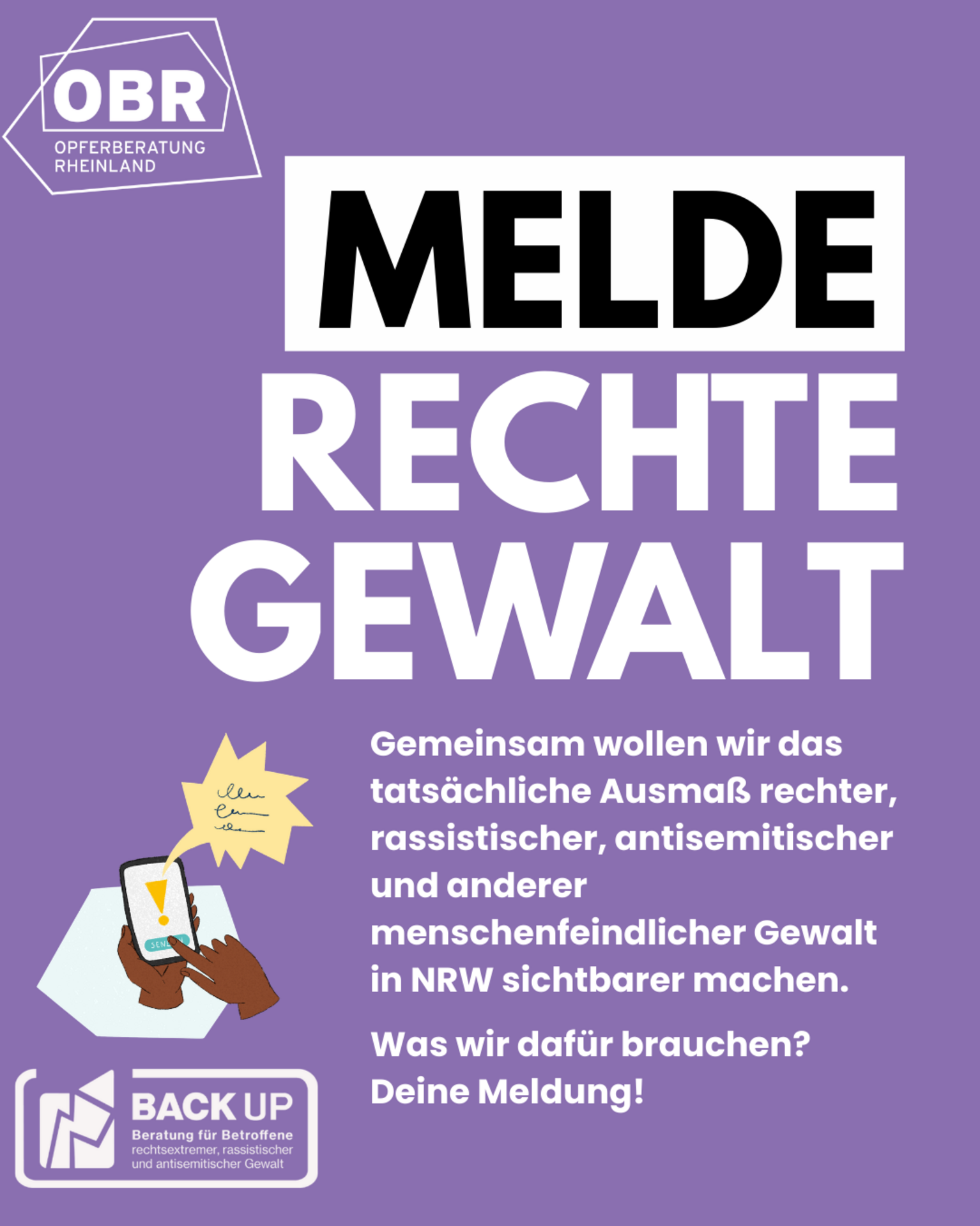 Meldeaufruf für Jahresbilanz rechter Gewalt in NRW 2025
