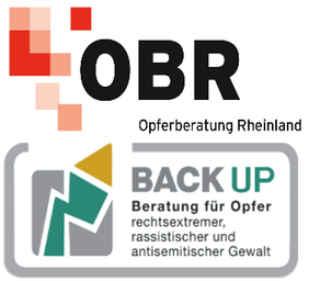 Logos des Opferberatungsstellen in NRW: OBR und BackUp